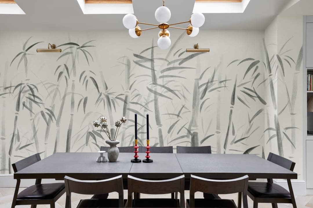 Watercolor Traditional Chinese Bamboo Wallpaper Mural