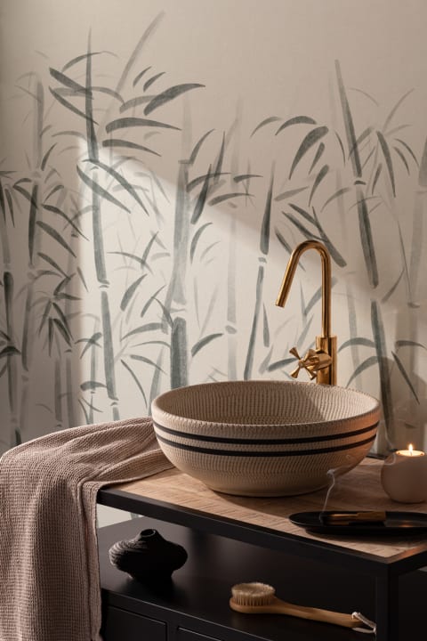 Watercolor Traditional Chinese Bamboo Wallpaper Mural