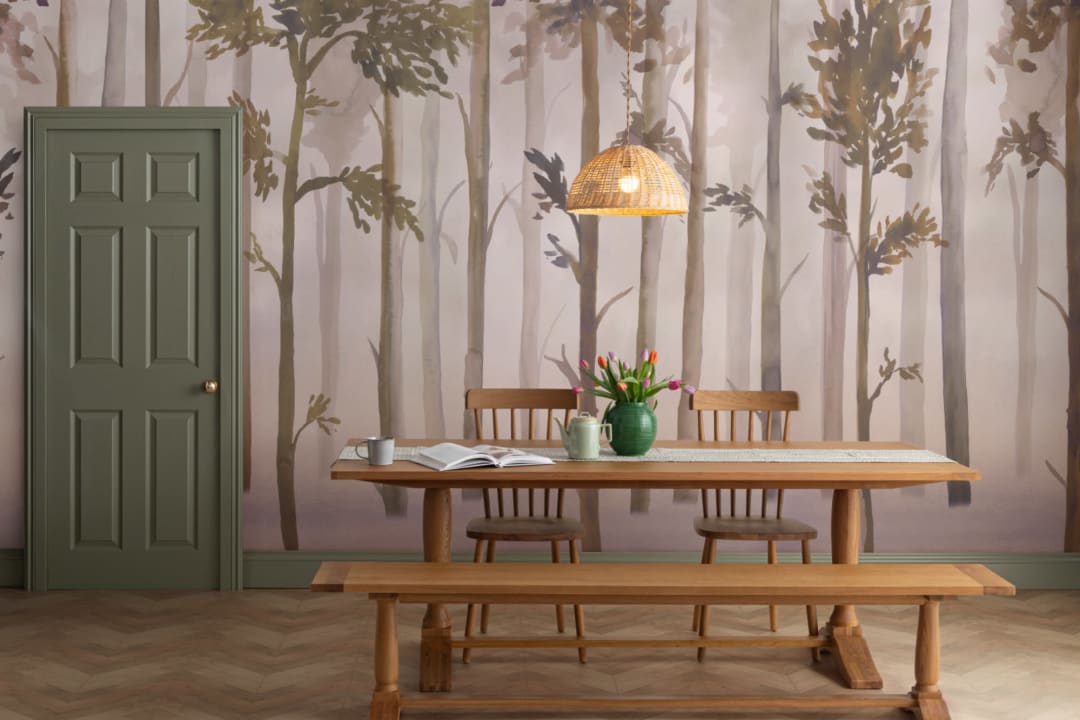 Mystic Watercolor Forest Wallpaper Mural