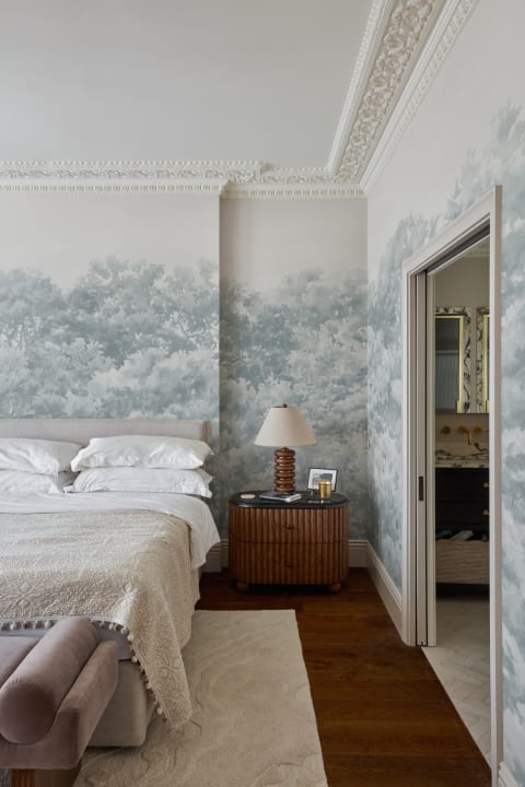 Blue Buttonwood Trees Forest Wall Mural