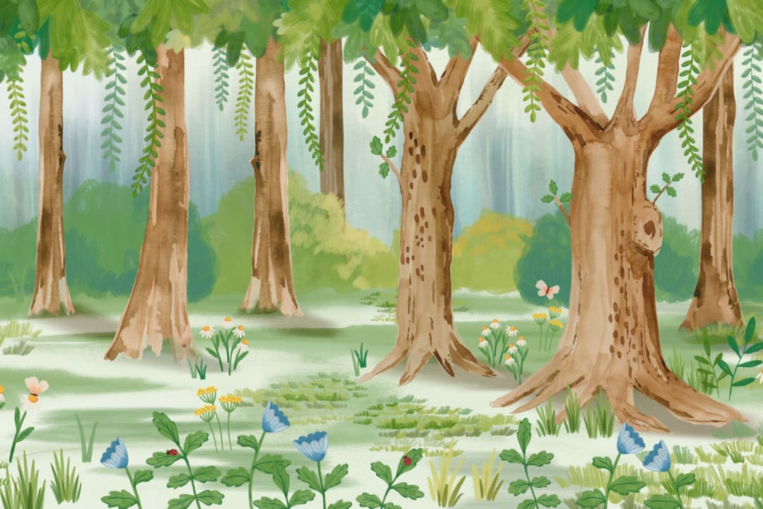 Fuzzlehog Forest Fototapet