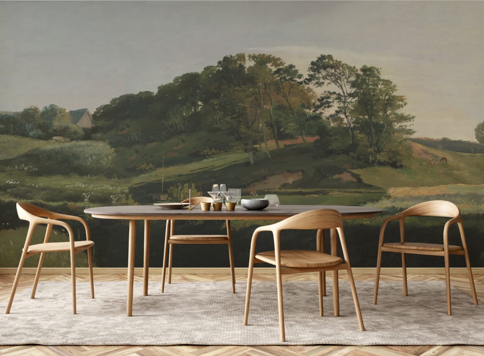 Danish Hills Landscape Painting Mural