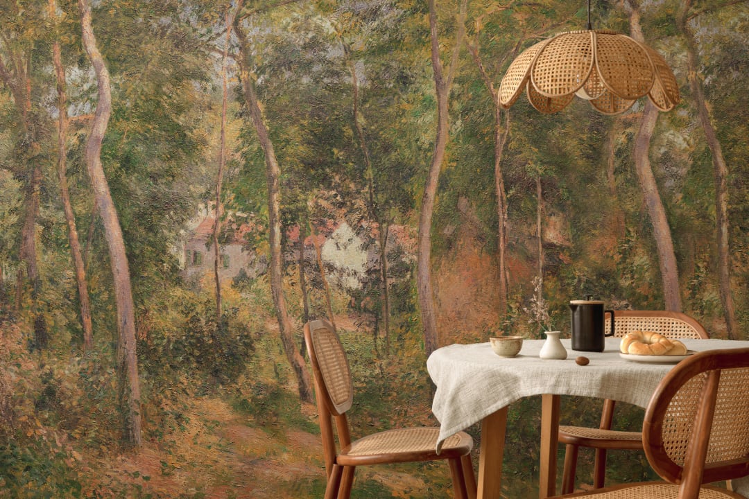 Classic Wild Woodland Oil Painting Mural