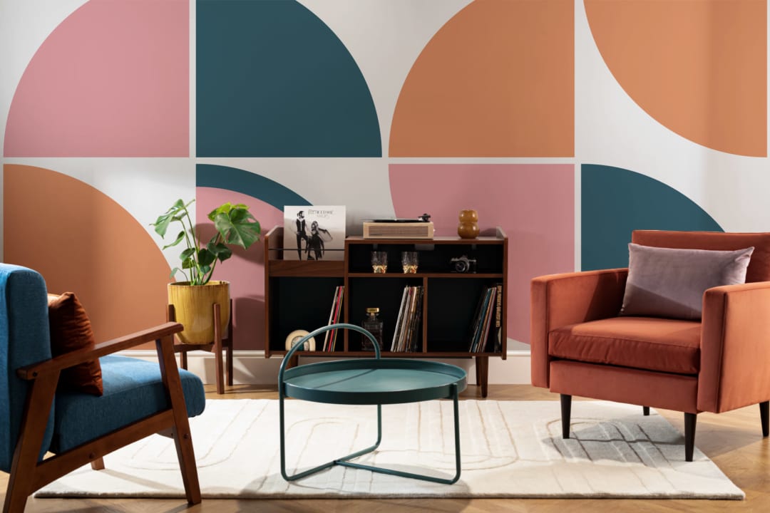 Mural Papel Pintado Geométrico Retro Breuer