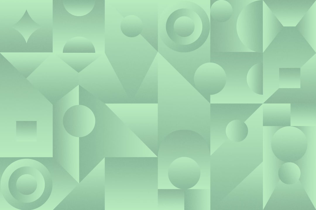 Neo Green Abstract Shape Gradient Wallpaper Mural