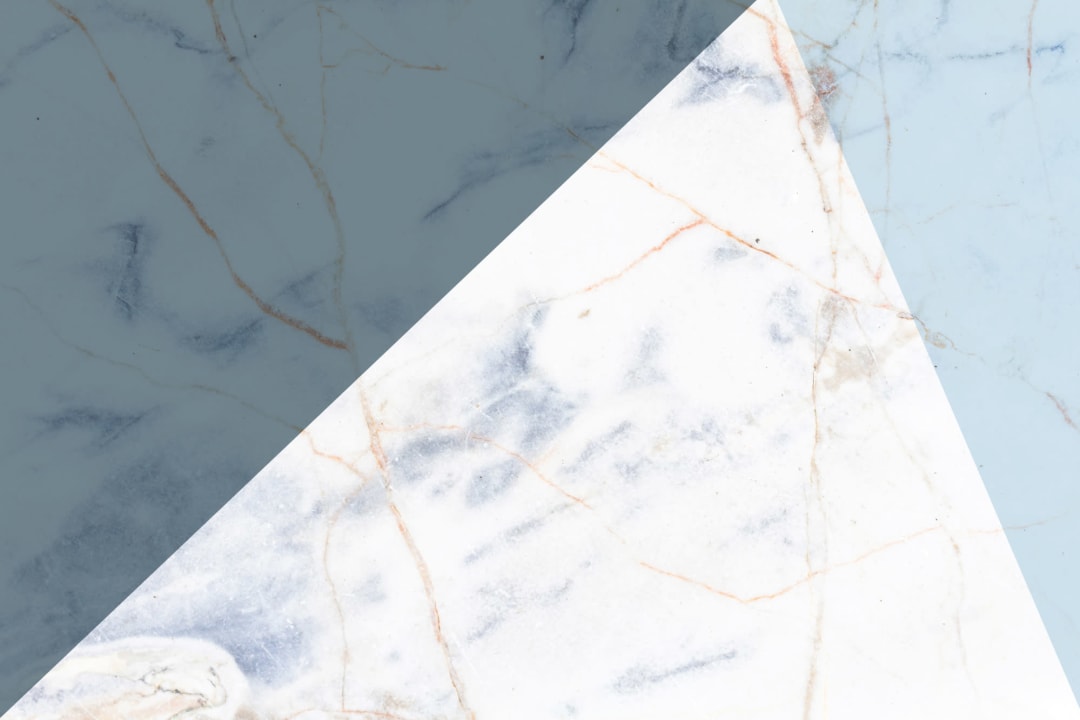 Blue Marble Effect Geometric Wallpaper Mural