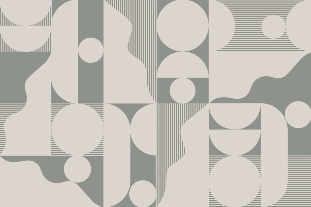 Fet Sage Grønn Abstrakt Geometrisk Fototapet