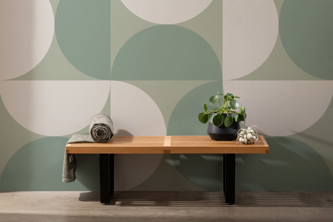 Verde Circle Geometric Wallpaper Mural