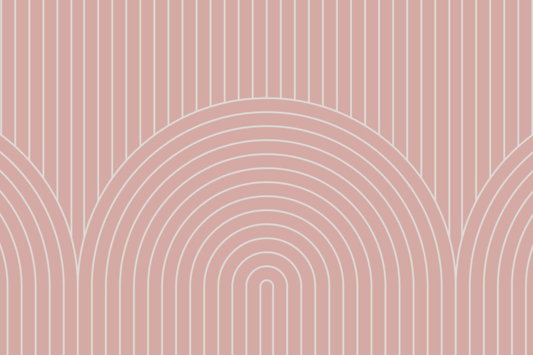 Pink Geometric Thin Striped Loop Repeat Pattern Wallpaper