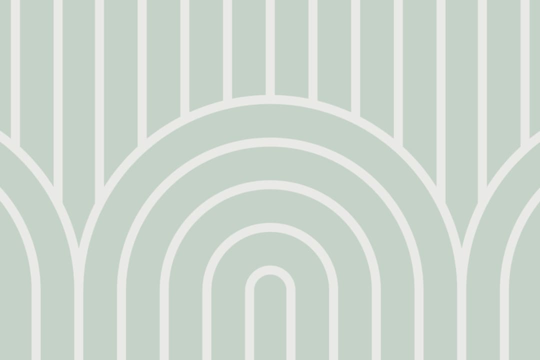 Papel Pintado Geométrico Círculo Infinito de Rayas Verdes