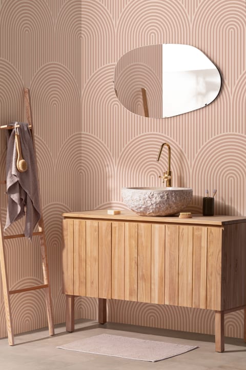 Nude Circuit Design Geometric Striped Repeat Pattern Wallpaper