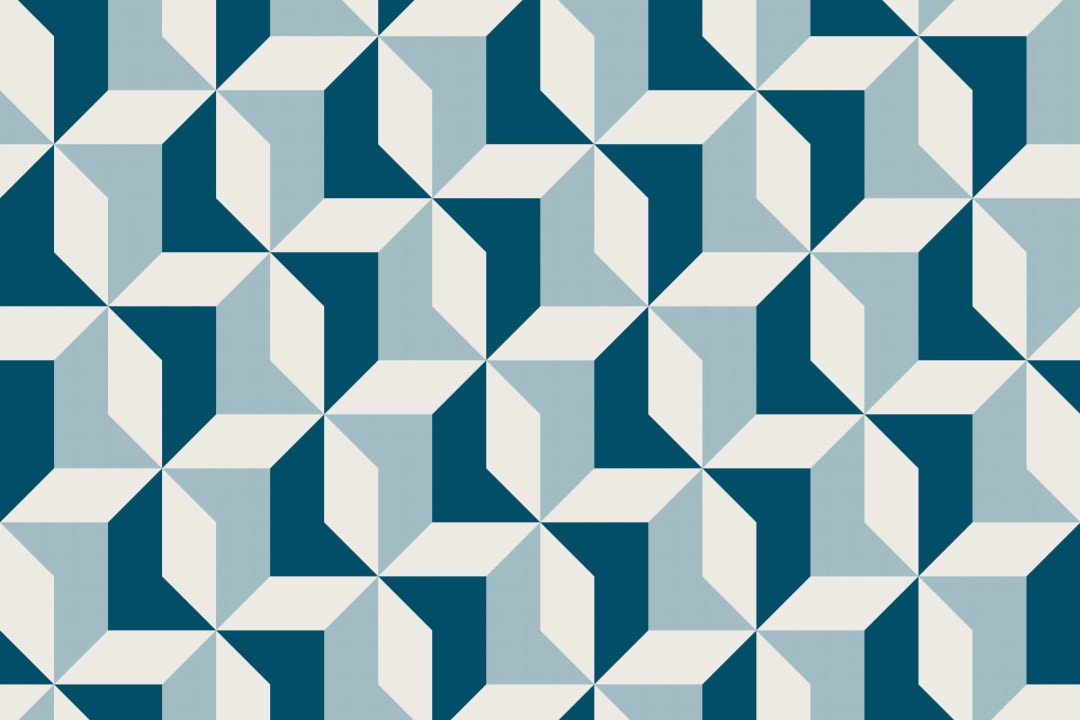 Blue Abstract Geometric Wallpaper Mural
