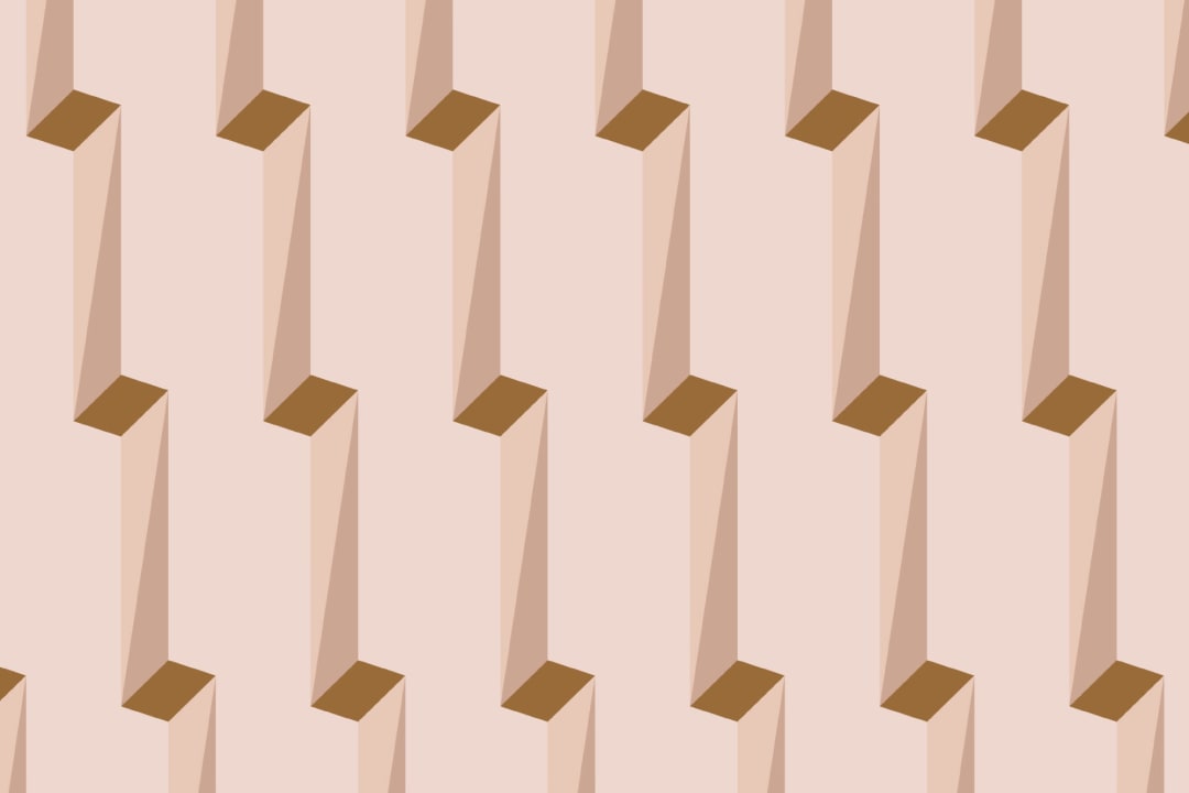 Pink 3D Effect Modern Geometric Repeat Pattern Wallpaper