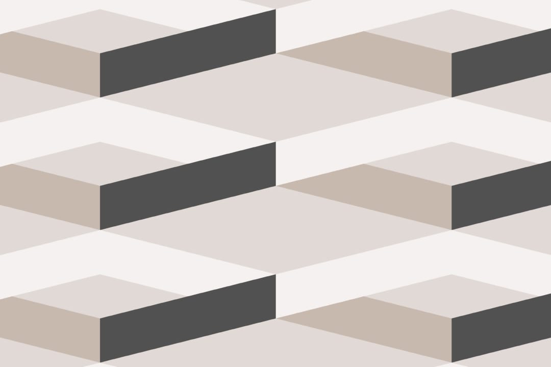 Modern Minimal 3D Effect Repeat Pattern Wallpaper