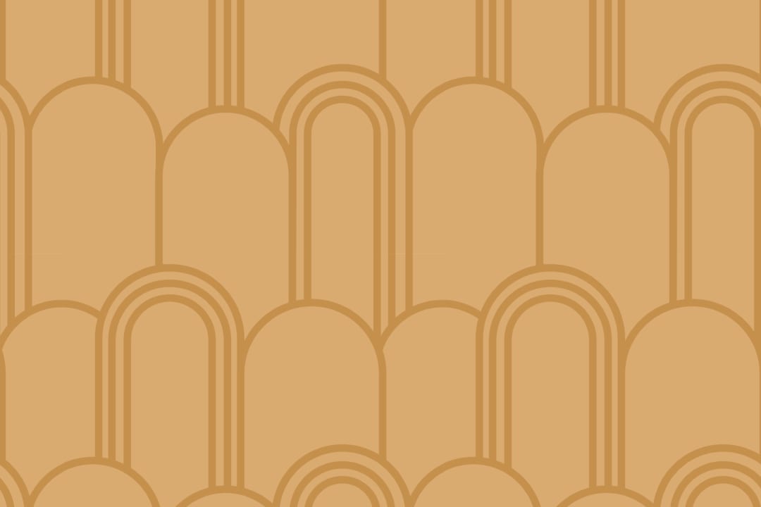 Galben Art Deco arc repeta model tapet