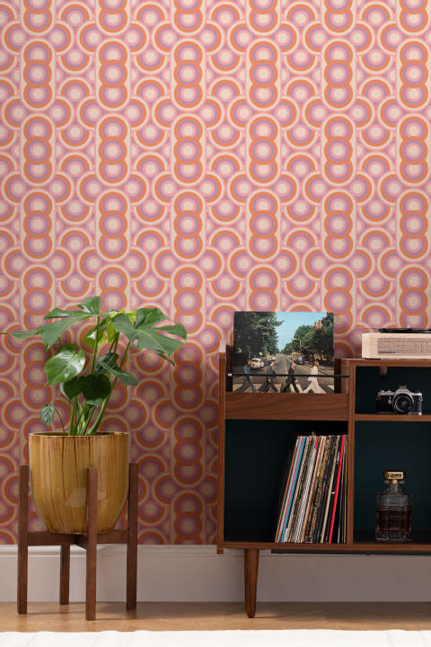 Retro colorat cercuri repeta model tapet