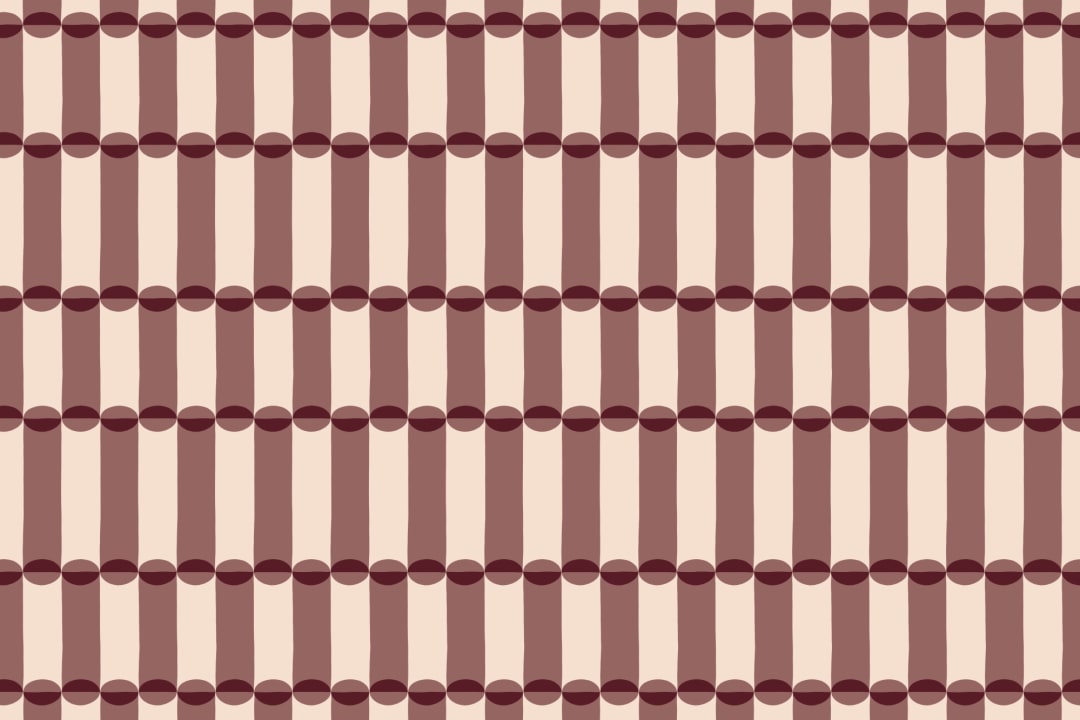 Burgundy Retro Geometric model tapet murale