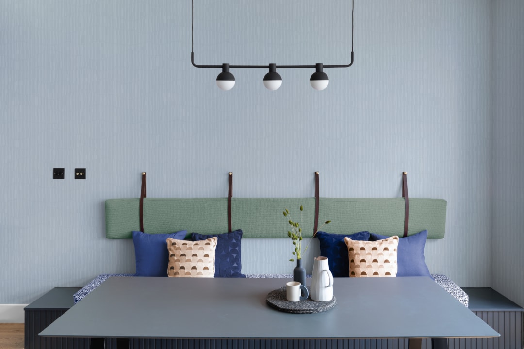 Blue Minimalist Texture Mural For Serene Relaxation Spaces
