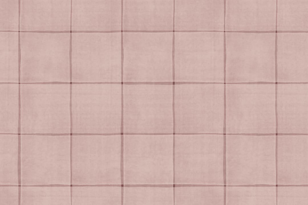 Soft Pink Minimalist Checkered Pattern Mural