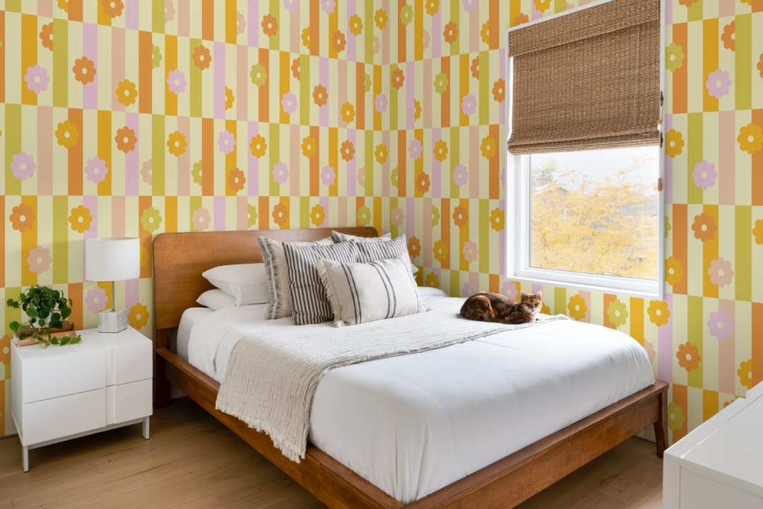 Elizabeth Olwen Flower Shift Orange Mural