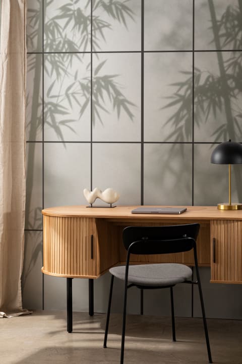 Green Bamboo Shoji Wall Mural For Serene Ambiance