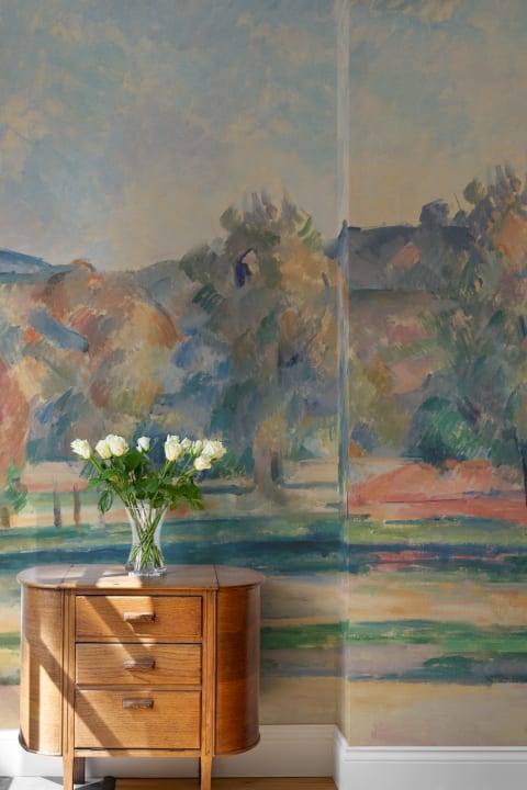 Autumn Landscape Wall Mural in Warm Classic Tones