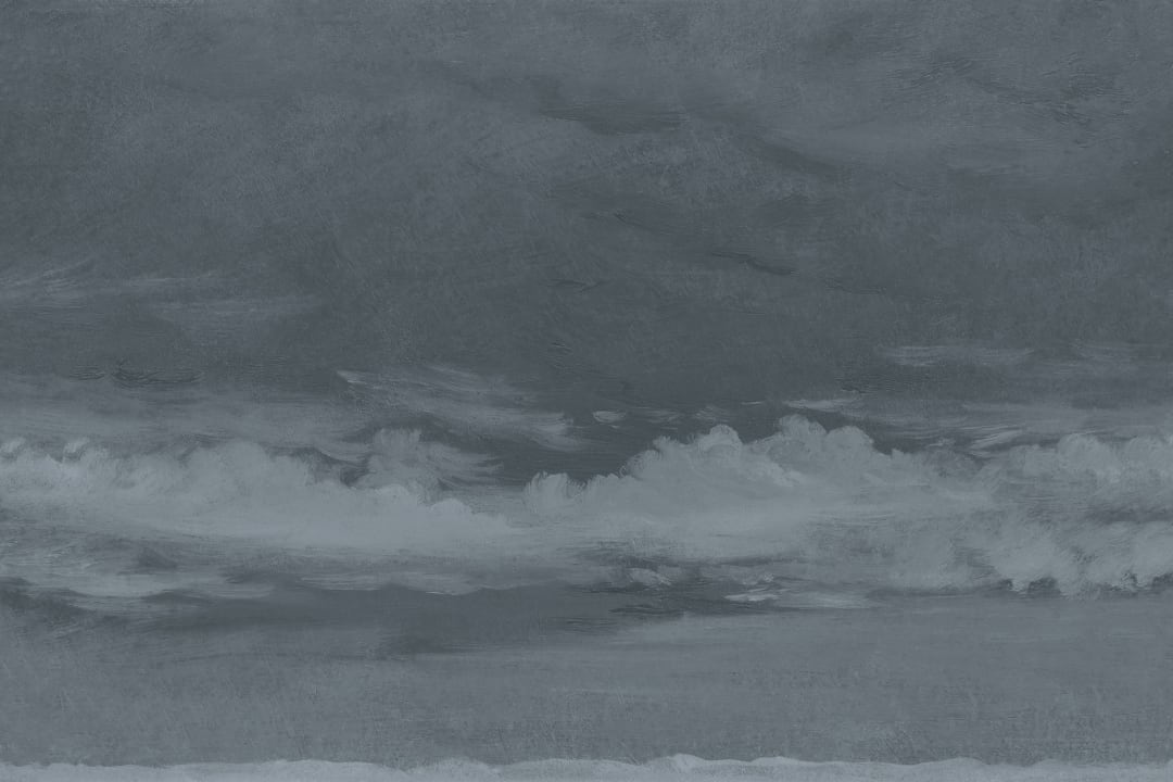 Navy John Constable Sunset Painting Mural