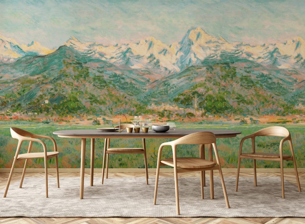 Green Matisse Meadow Painting Mural