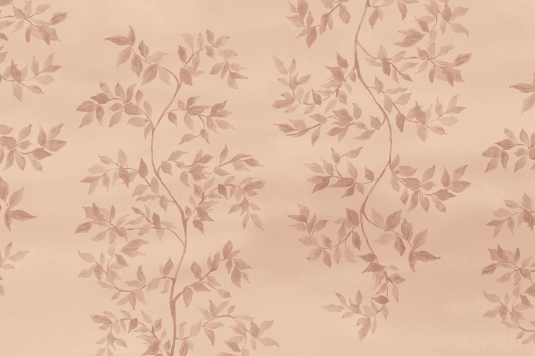 Pink Botanical Vintage Style Nature Inspired Mural