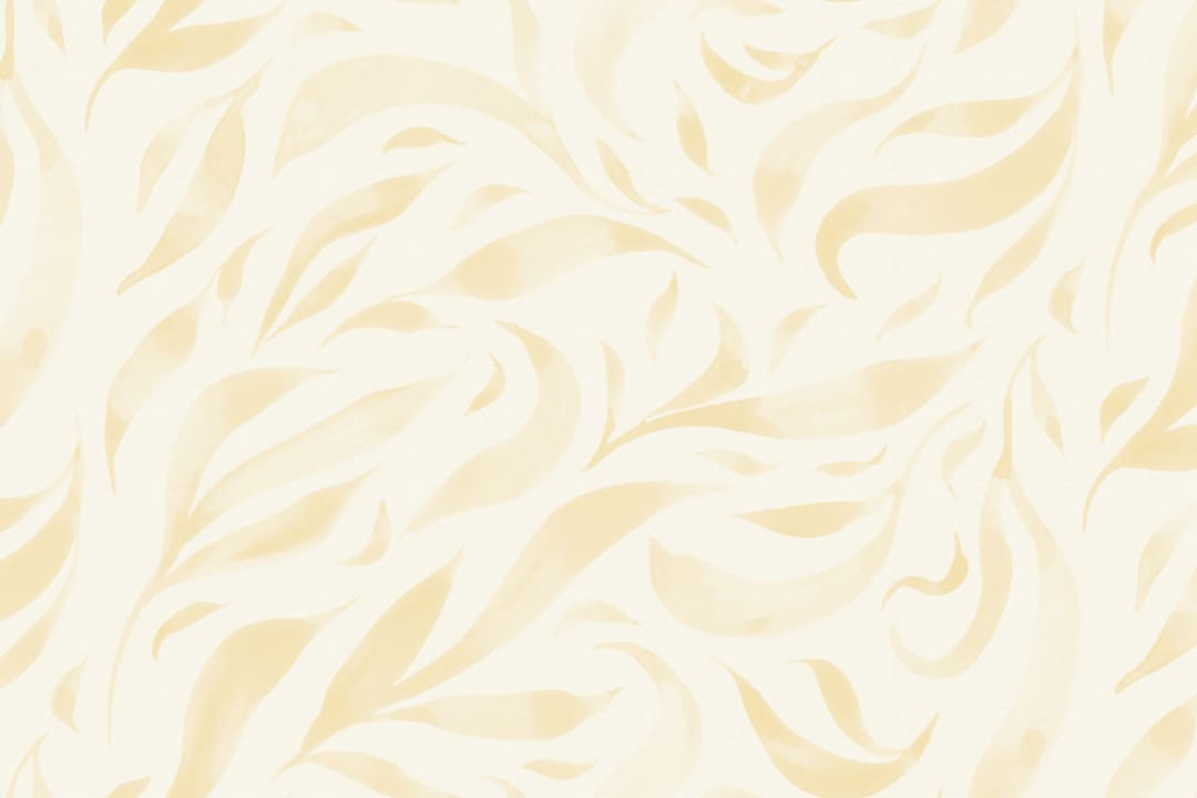 Yellow Watercolor Floating Leaves Mural