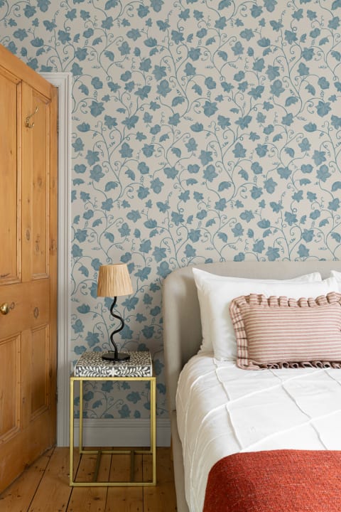 Papel pintado de Hiedra linda azul