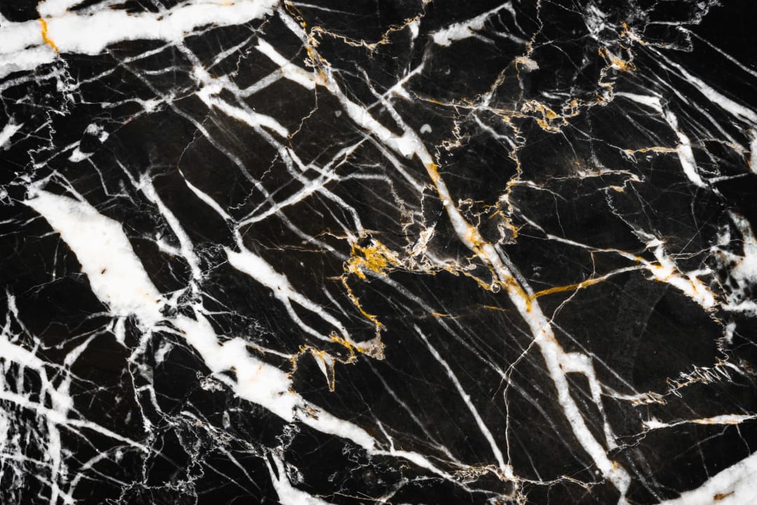 Black, White & Gold Dark Marble Effect Wallpaper Mural