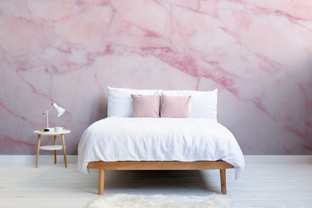 Cracked Pink Marble Wallpaper Mural