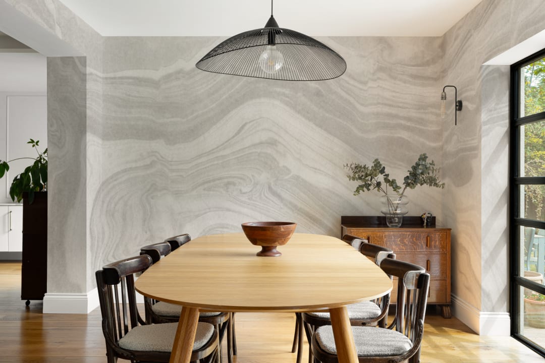 Marbled Gray Stone Effect Wallpaper Mural