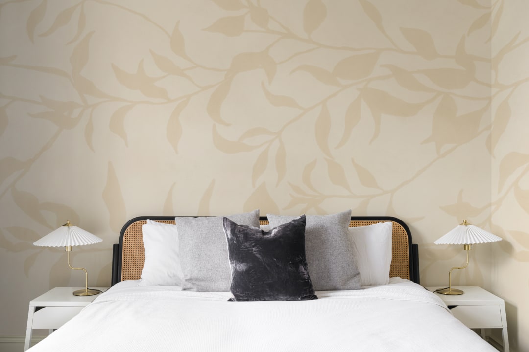 Yellow Olive Tree Branch Mural