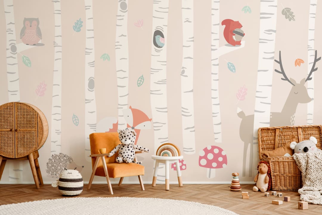 Kids Woodland Scene Wallpaper Mural