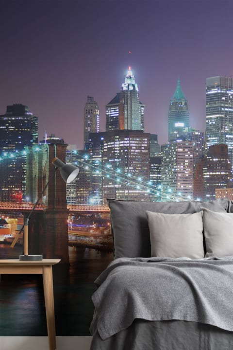 Brooklyn At Night Wallpaper Mural