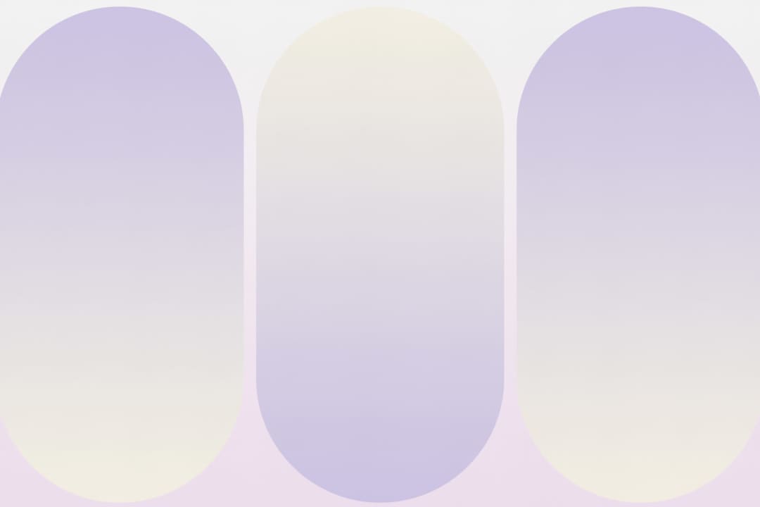 Purple Ombre Futuristic Pill Shapes Wall Mural