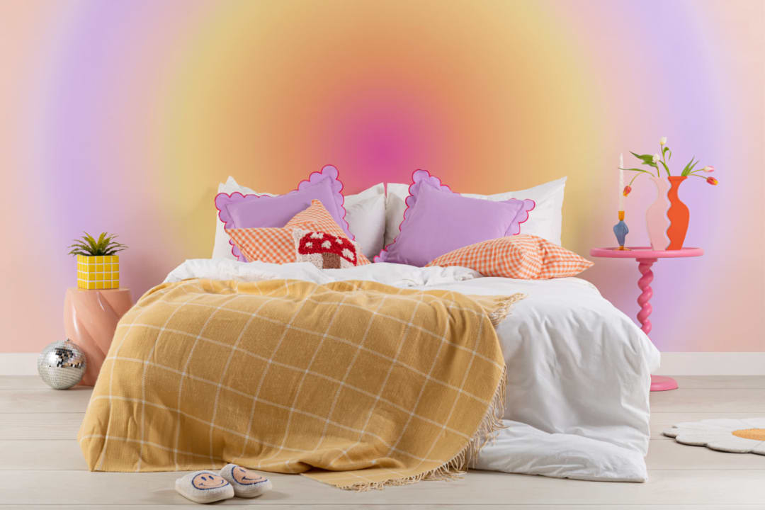 Multicolor Futuristic Ombre Spot Wall Mural
