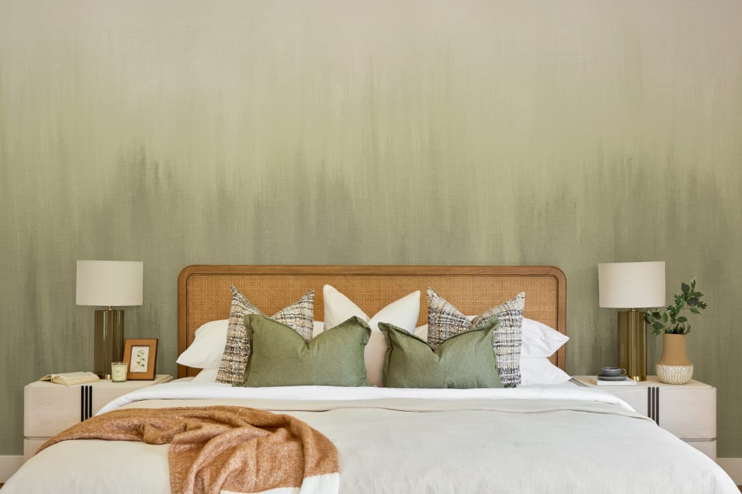 Muted Green Textured Ombre Atmosphere Wall Mural