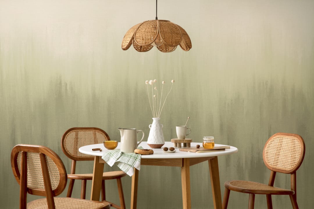 Muted Green Textured Ombre Atmosphere Wall Mural