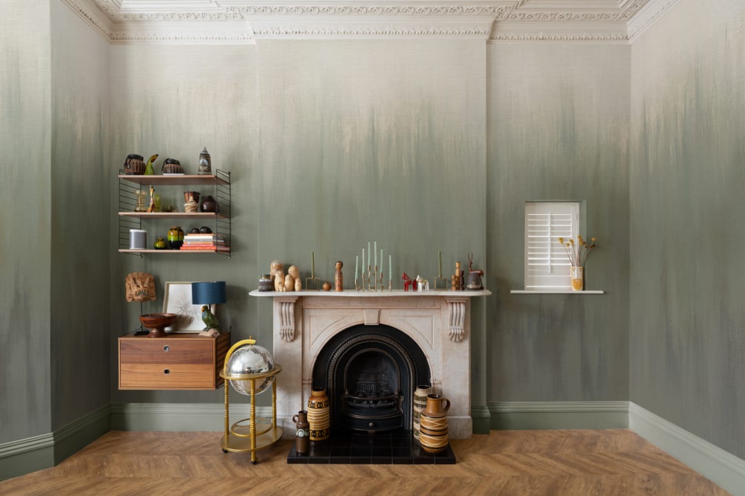 Green Abstract Classic Elegance Art Mural