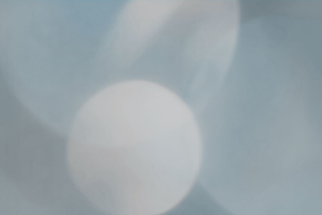 Calming Blue Abstract Orb Design Wall Mural