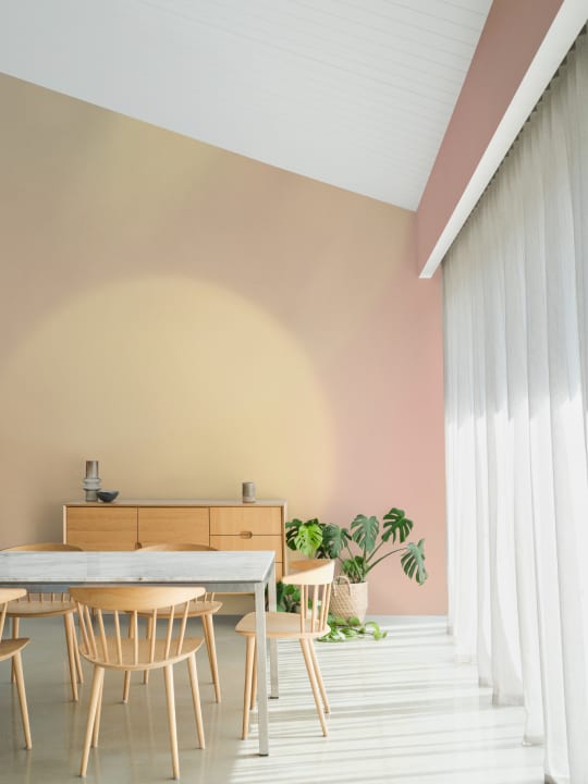 Soft Blush Abstract Pastel Mural For Serene Vibes