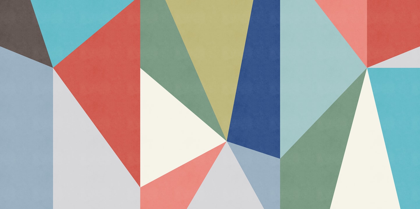 Ein sanftes geometrisches Tapeten-Design für Ihre Wände