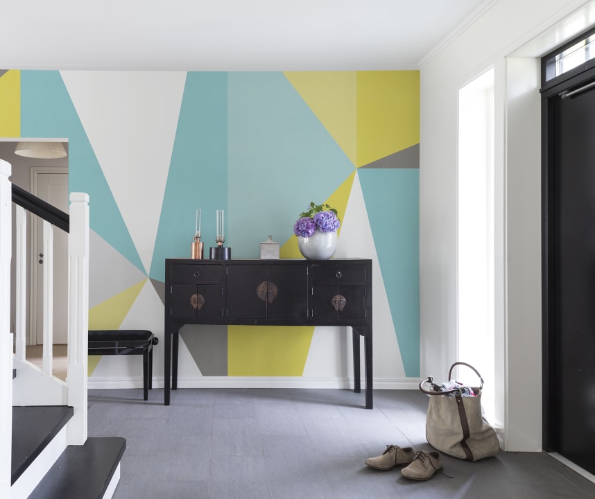 Diamentowa fototapeta, delikatny geometryczny design dla ścian