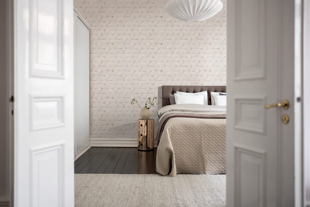 Una pared trenzada en blanco