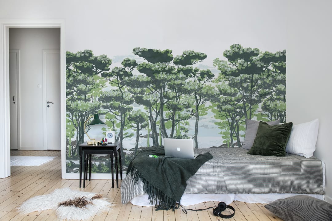 HANDPAINTED FOREST MURAL
