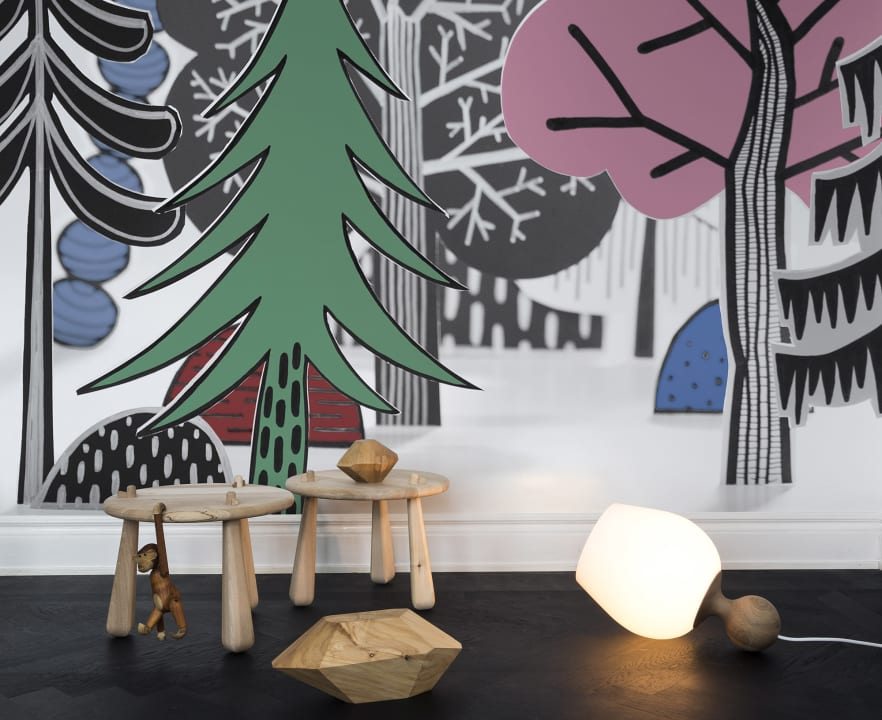 Eine grafische Wald-Tapete