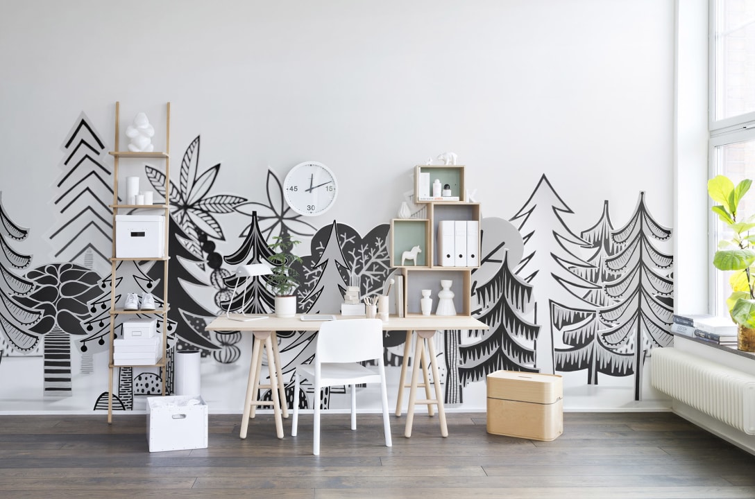 Ein minimalistischer 3D-Wald